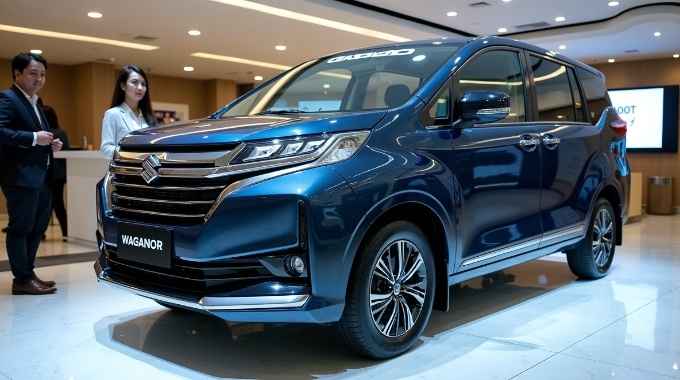 Suzuki waganor 2025 7 seator standing in showroom